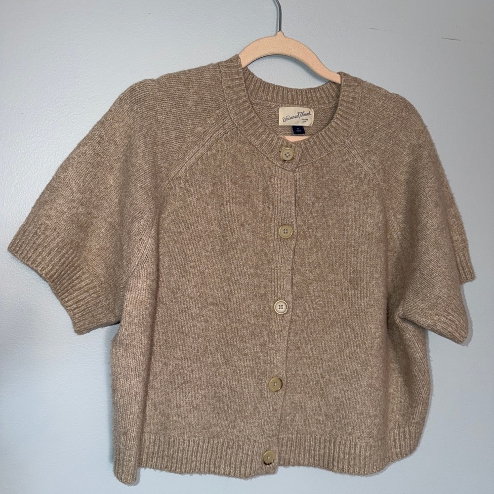 Universal Thread Tan Knit Button-Down Cardigan Sw… - image 1